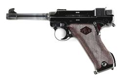 (C) EXCELLENT FINNISH VKT L-35 LAHTI SERIES III SEMI-AUTOMATIC PISTOL WITH HOLSTER.