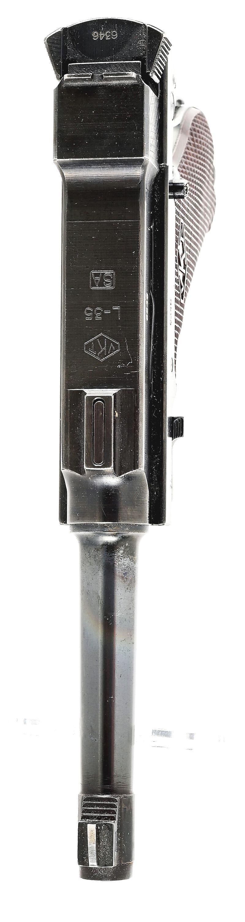 (C) EXCELLENT FINNISH VKT L-35 LAHTI SERIES III SEMI-AUTOMATIC PISTOL WITH HOLSTER.