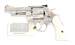 (M) GEORGE S PATTON COMMEMORATIVE ENGRAVED SMITH AND WESSON MODEL 27-5 REVOLVER