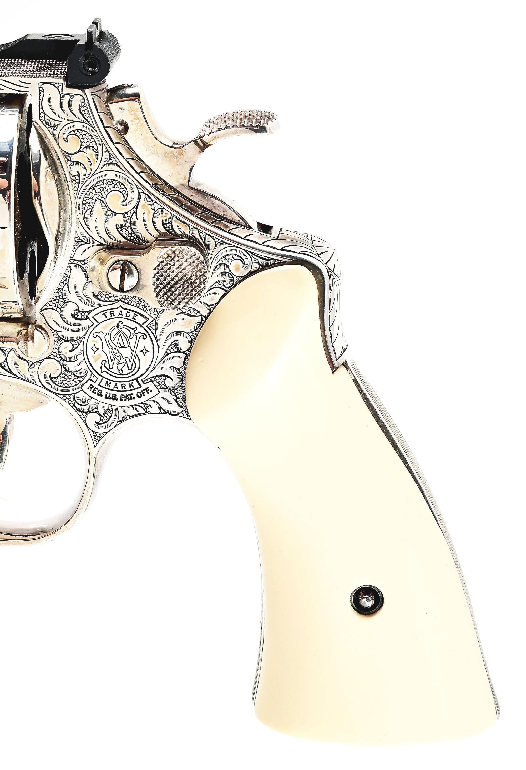(M) GEORGE S PATTON COMMEMORATIVE ENGRAVED SMITH AND WESSON MODEL 27-5 REVOLVER