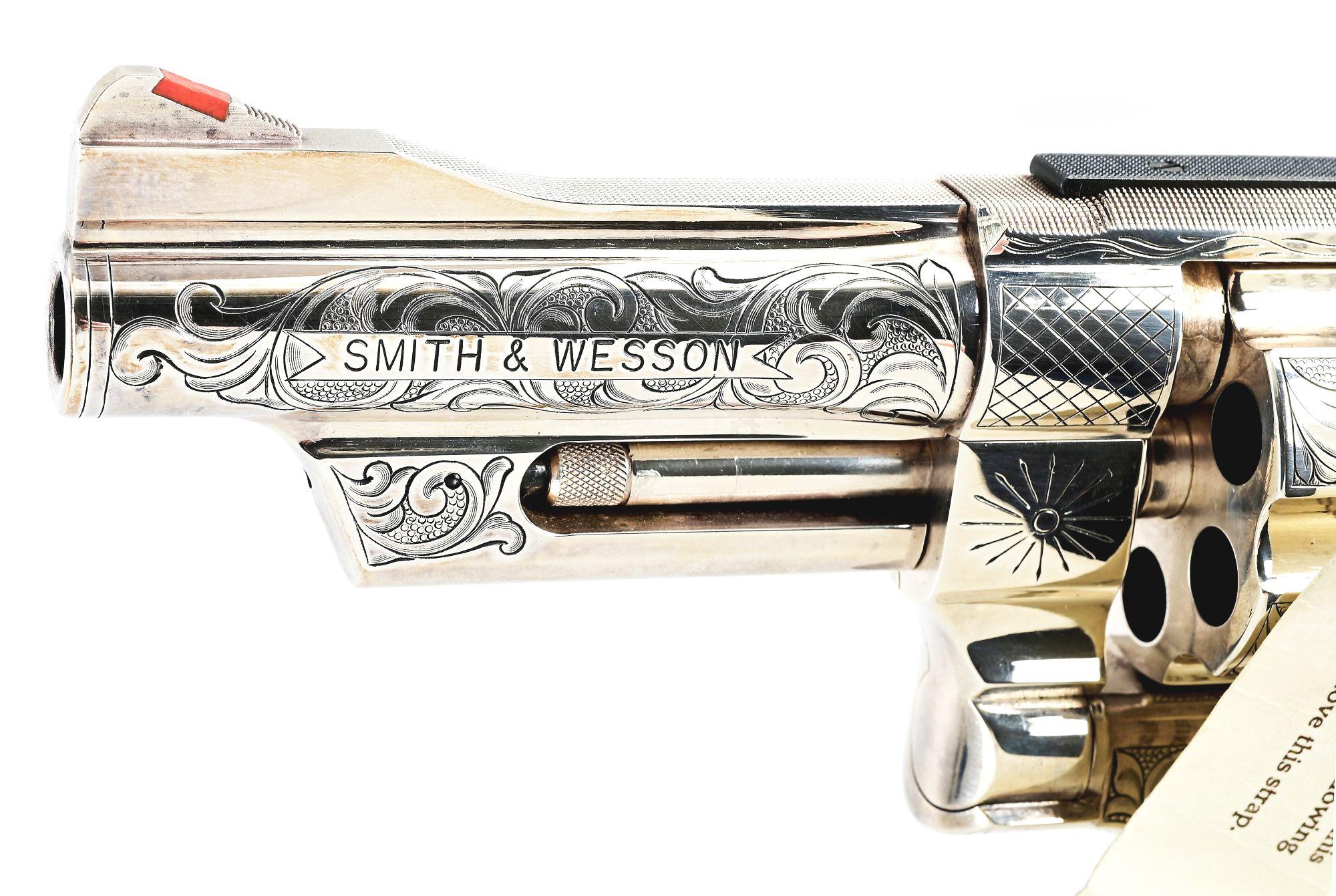 (M) GEORGE S PATTON COMMEMORATIVE ENGRAVED SMITH AND WESSON MODEL 27-5 REVOLVER