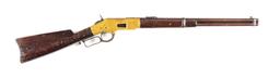 (A) WINCHESTER MODEL 1866 LEVER ACTION SADDLE RING CARBINE.
