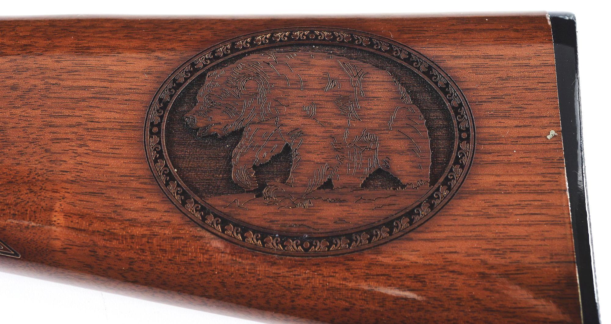 (M) GOLD PLATED BERKS COUNTY, PA COMMEMORATIVE WINCHESTER 94AE LEVER ACTION CARBINE WITH CASE