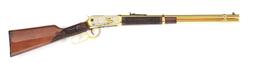 (M) GOLD PLATED BERKS COUNTY, PA COMMEMORATIVE WINCHESTER 94AE LEVER ACTION CARBINE WITH CASE