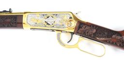(M) GOLD PLATED BERKS COUNTY, PA COMMEMORATIVE WINCHESTER 94AE LEVER ACTION CARBINE WITH CASE