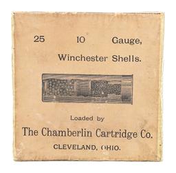 UNIQUE CHAMBERLIN CARTRIDGE CO. WINCHESTER MARKED SHOTSHELL BOX