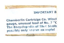 UNIQUE CHAMBERLIN CARTRIDGE CO. WINCHESTER MARKED SHOTSHELL BOX