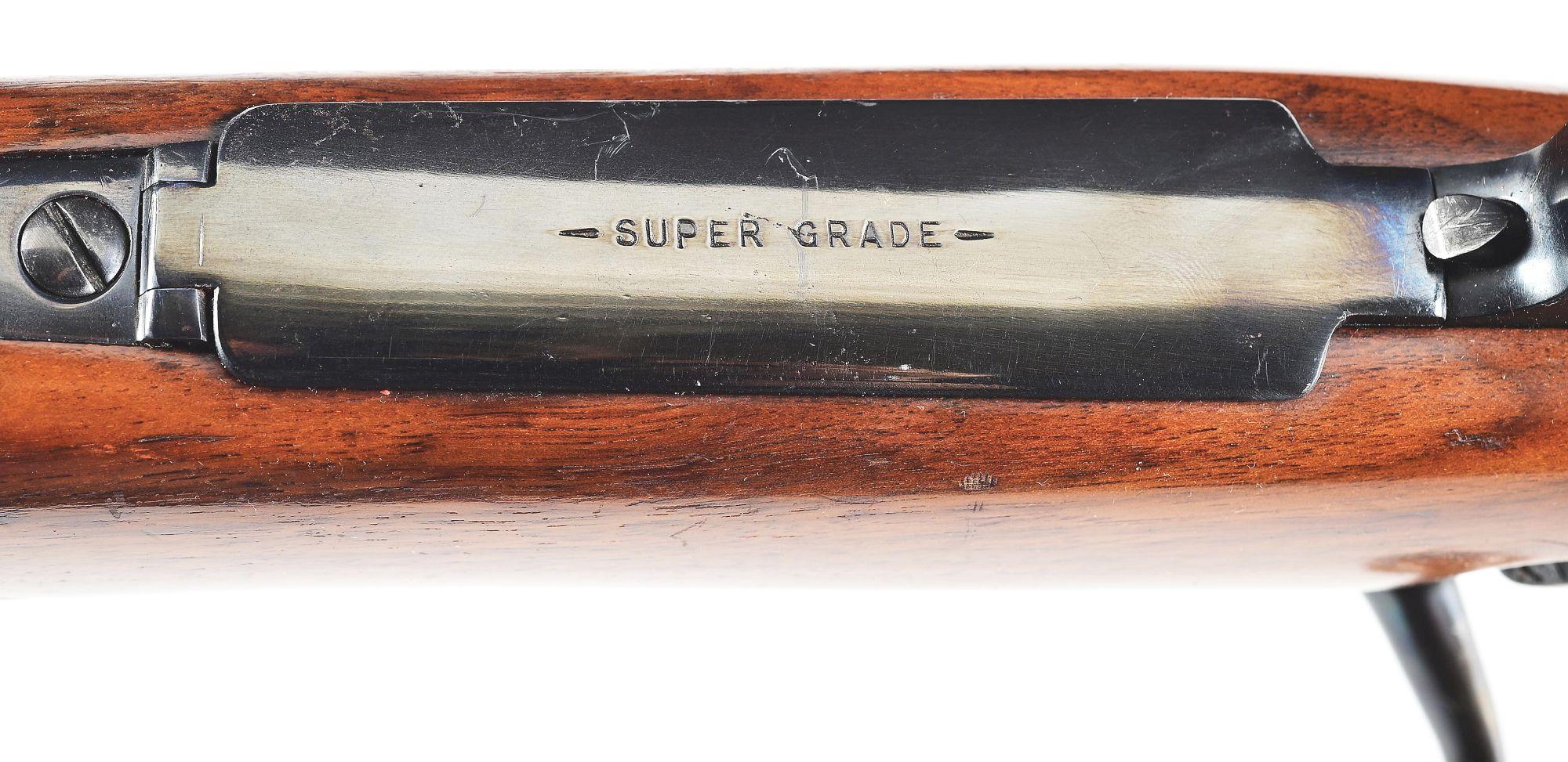 (C) PRE-WAR WINCHESTER MODEL 70 SUPER GRADE BOLT ACTION RIFLE IN .300 H&H MAGNUM.