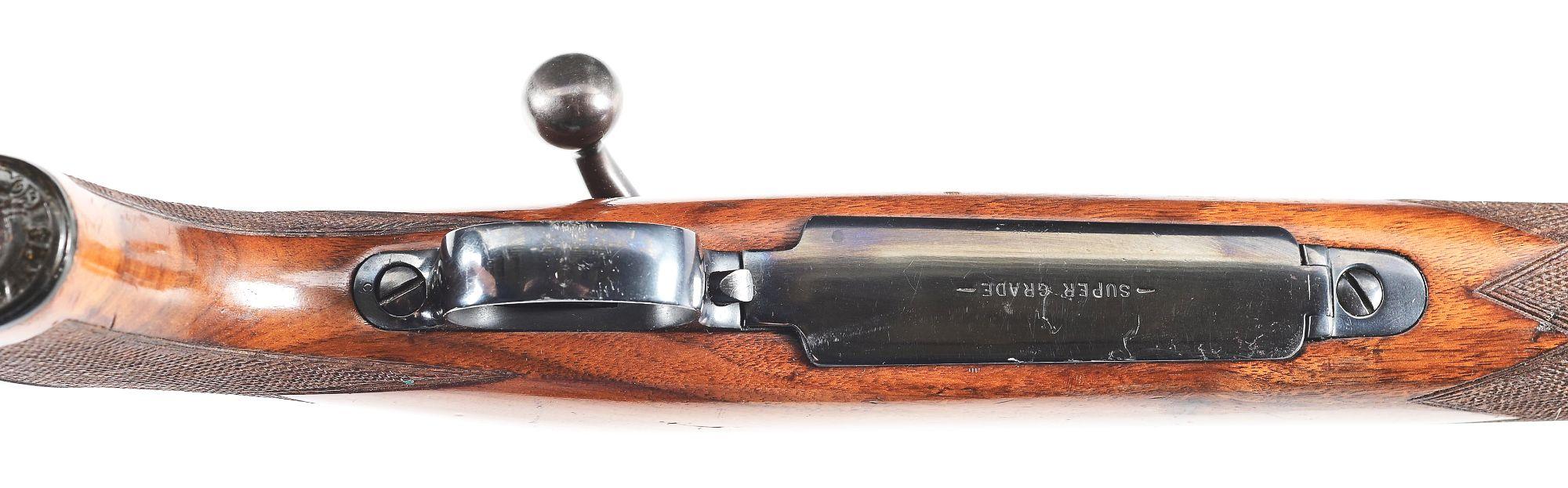 (C) PRE-WAR WINCHESTER MODEL 70 SUPER GRADE BOLT ACTION RIFLE IN .300 H&H MAGNUM.