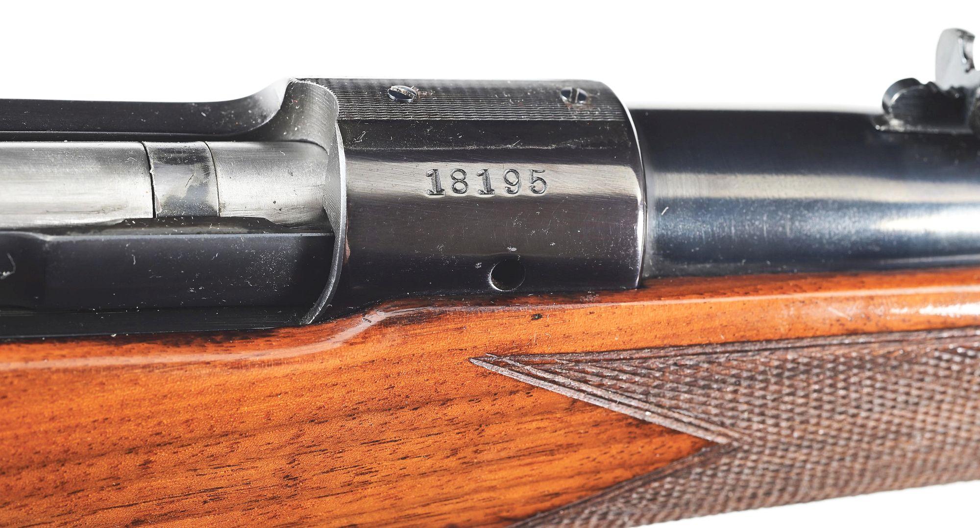 (C) PRE-WAR WINCHESTER MODEL 70 SUPER GRADE BOLT ACTION RIFLE IN .300 H&H MAGNUM.