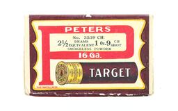 VINTAGE PETERS "TARGET" FULL 2-PIECE SHOT SHELL BOX