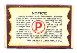 VINTAGE PETERS "TARGET" FULL 2-PIECE SHOT SHELL BOX