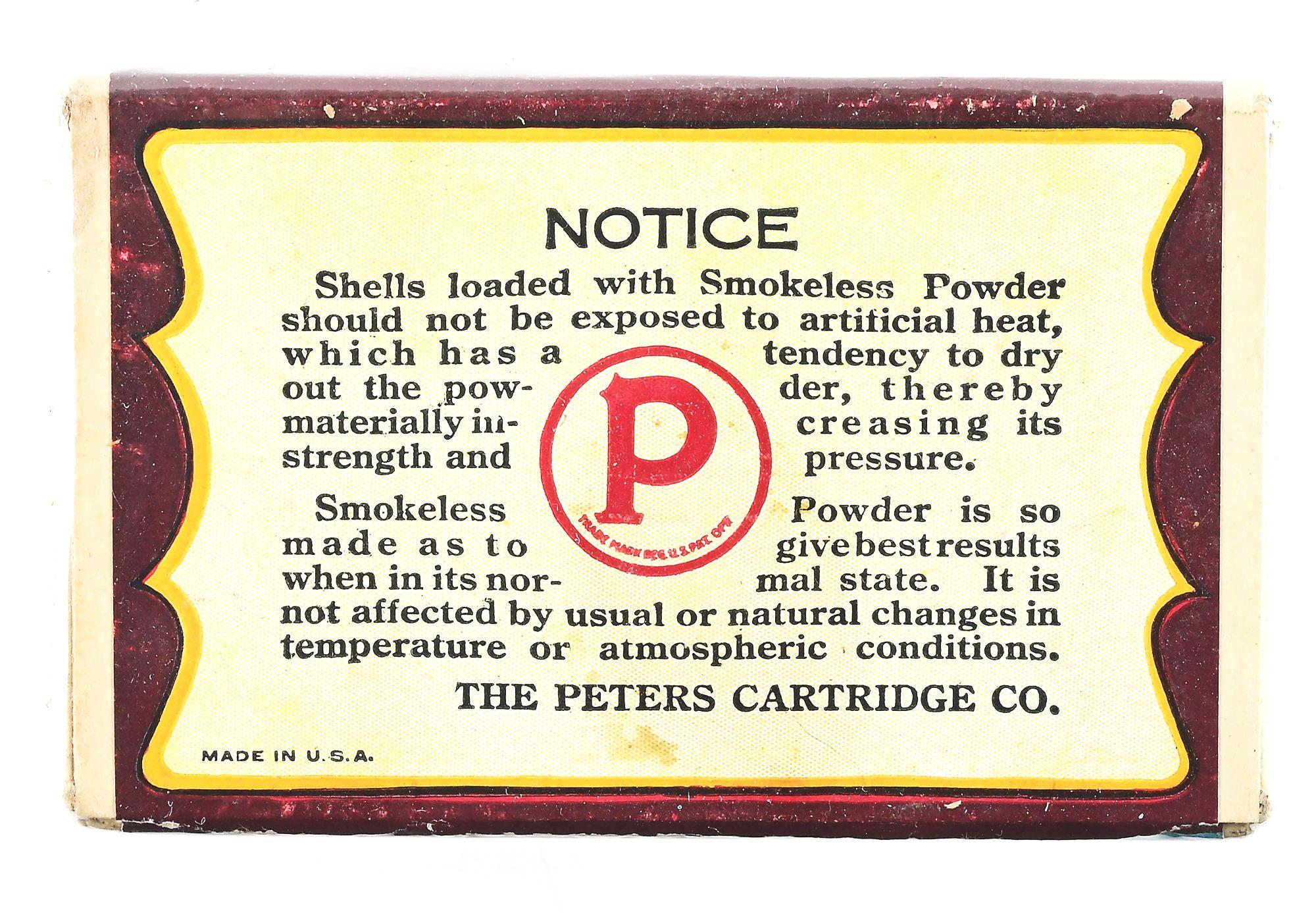 VINTAGE PETERS "TARGET" FULL 2-PIECE SHOT SHELL BOX