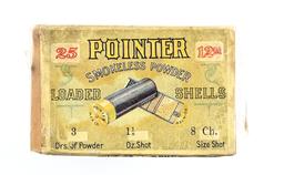 FULL MERIDEN FIRE ARMS COMPANY "POINTER" SHOT SHELL BOX.