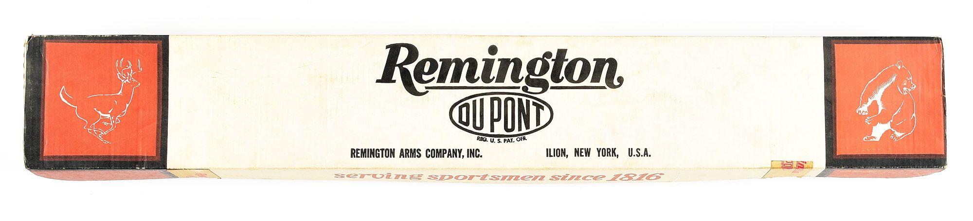 (C) REMINGTON MODEL 760 150TH ANNIVERSARY MODEL SLIDE ACTION RIFLE IN ORIGINAL BOX.