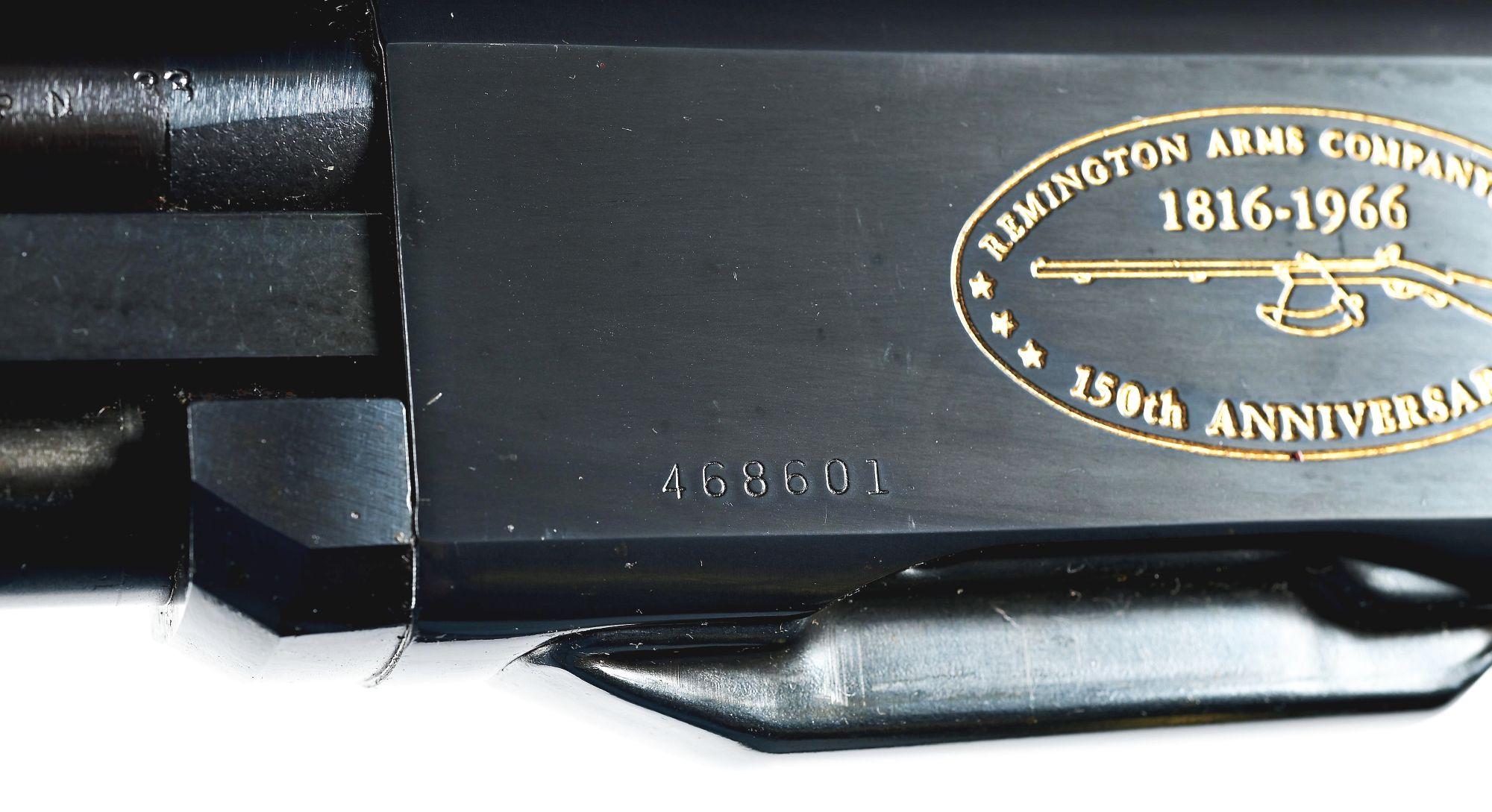 (C) REMINGTON MODEL 760 150TH ANNIVERSARY MODEL SLIDE ACTION RIFLE IN ORIGINAL BOX.