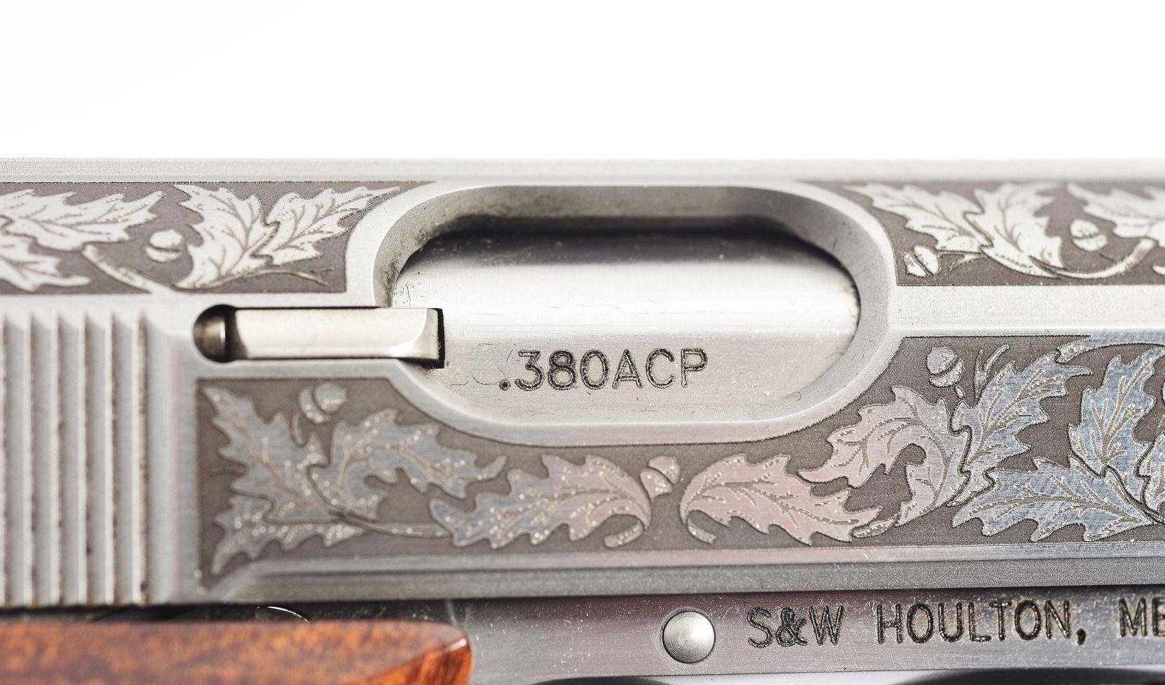 (M) ENGRAVED WALTHER PPK/S-1 ROYAL OAK EDITION SEMI-AUTOMATIC PISTOL.