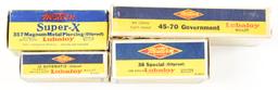 LOT OF 4: VINTAGE BOXES OF WESTERN AMMUNITION.