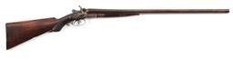 (A) WILLIAM MOORE SIDE BY SIDE HAMMER SHOTGUN