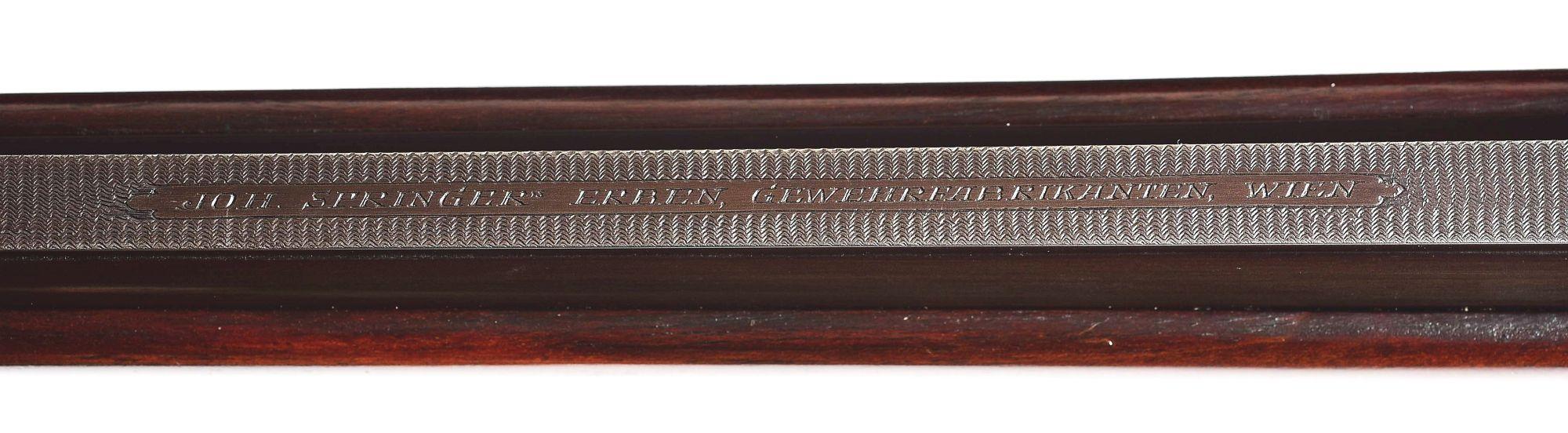 (C) JOH. SPRINGER ERBEN SINGLE SHOT RIFLE.