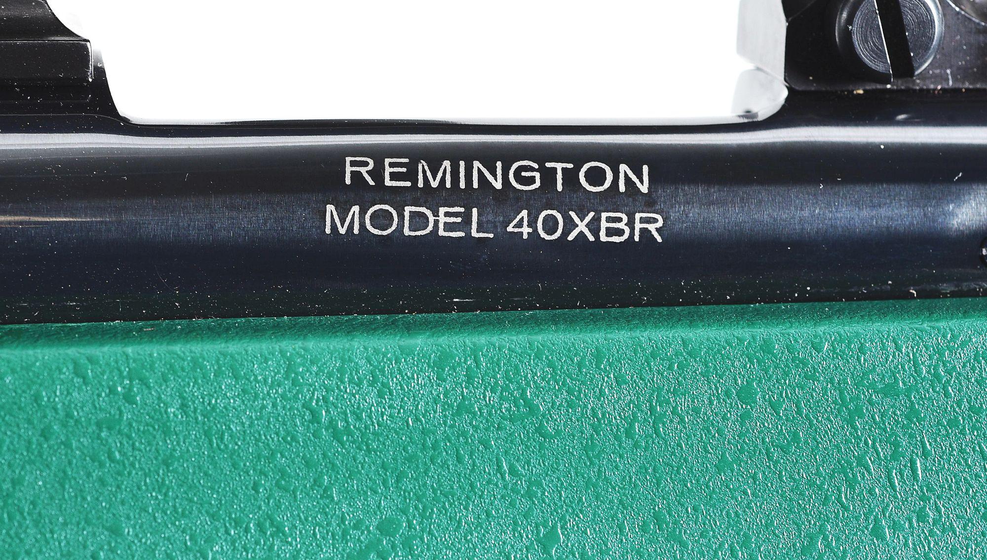 (M) REMINGTON 40XBR BOLT ACTION BENCH RIFLE WITH LEUPOLD OPTIC.