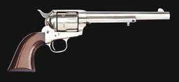 (A) EXCEPTIONAL NICKEL PLATED ETCHED PANEL COLT FRONTIER SIX SHOOTER REVOLVER (1878).