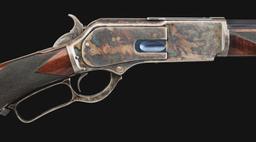 (A) DELUXE WINCHESTER MODEL 1876 LEVER ACTION RIFLE.