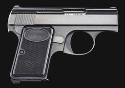 (C) FINE FABRIQUE NATIONALE BABY BROWNING SEMI-AUTOMATIC PISTOL WITH MATCHING LEATHER SOFT CASE (196
