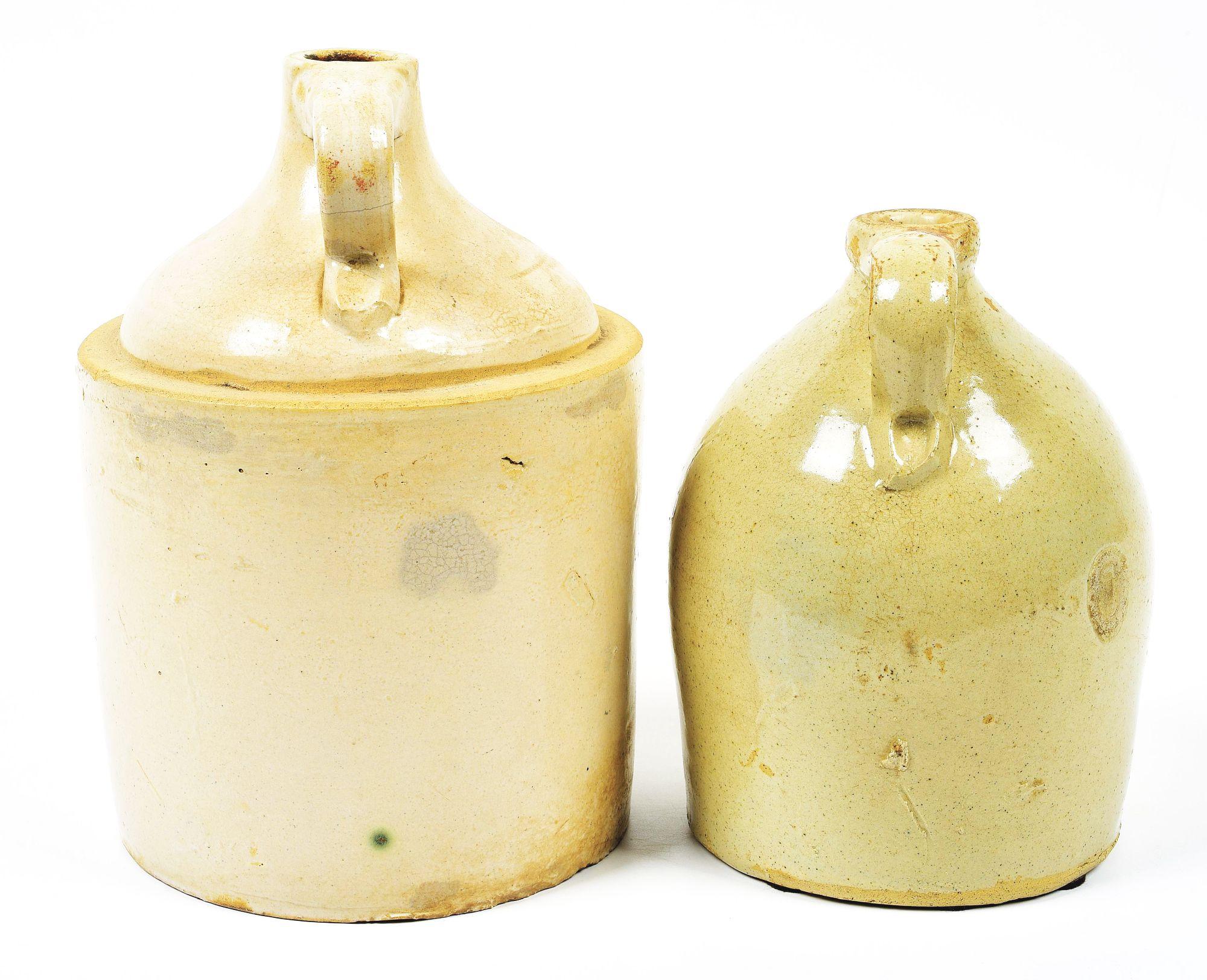 LOT OF 2: STONEWARE JUGS.