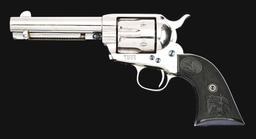 (A) NICKEL PLATED COLT SINGLE ACTION ARMY REVOLVER CARRIED BY SAM J. HIGGENS, DIRECTOR OF THE FIRST
