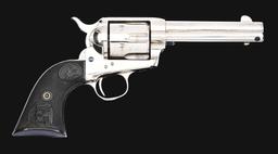 (A) NICKEL PLATED COLT SINGLE ACTION ARMY REVOLVER CARRIED BY SAM J. HIGGENS, DIRECTOR OF THE FIRST