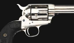 (A) NICKEL PLATED COLT SINGLE ACTION ARMY REVOLVER CARRIED BY SAM J. HIGGENS, DIRECTOR OF THE FIRST