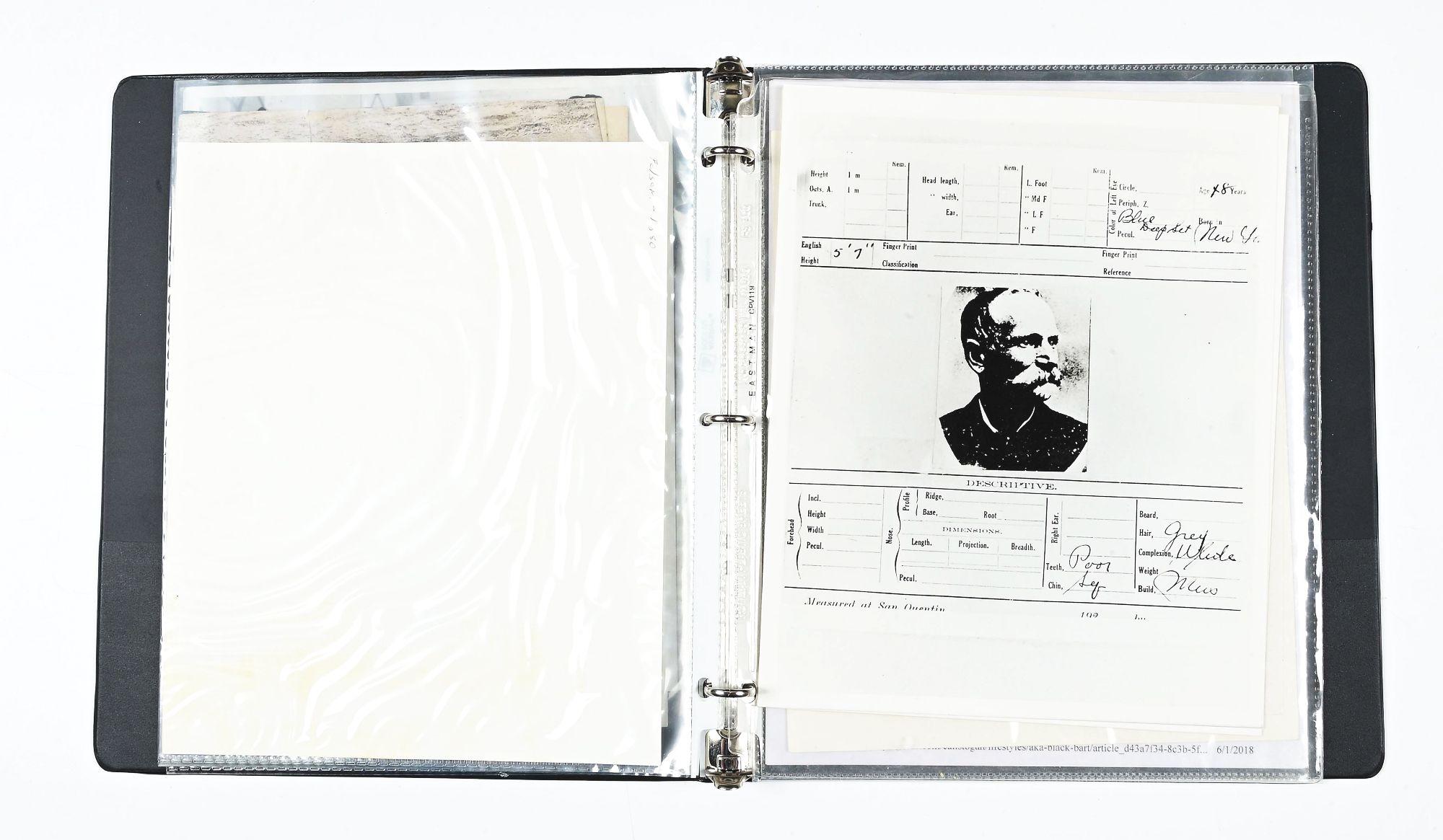 BINDER OF POLICE AND JAIL EPHEMERA.