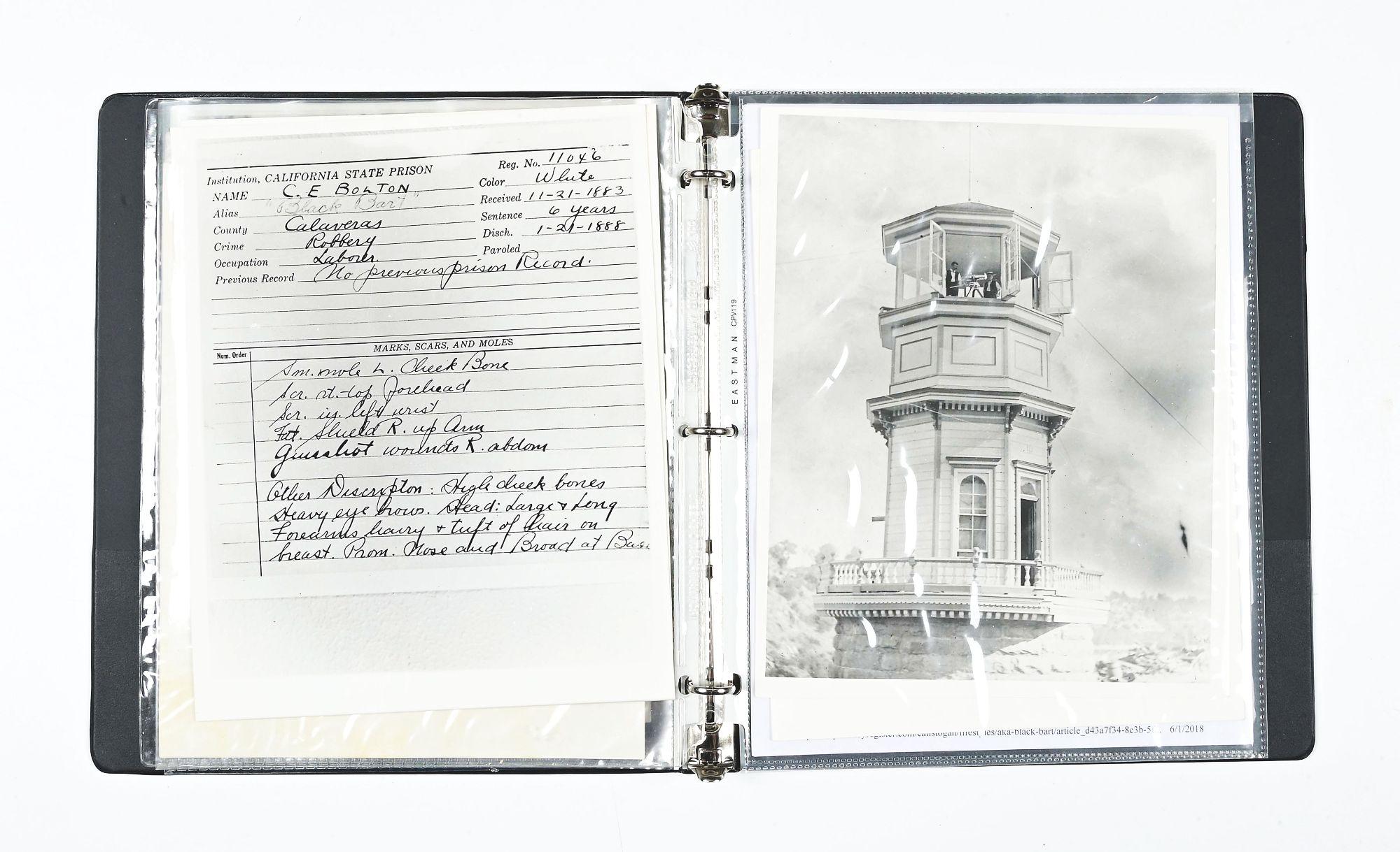 BINDER OF POLICE AND JAIL EPHEMERA.