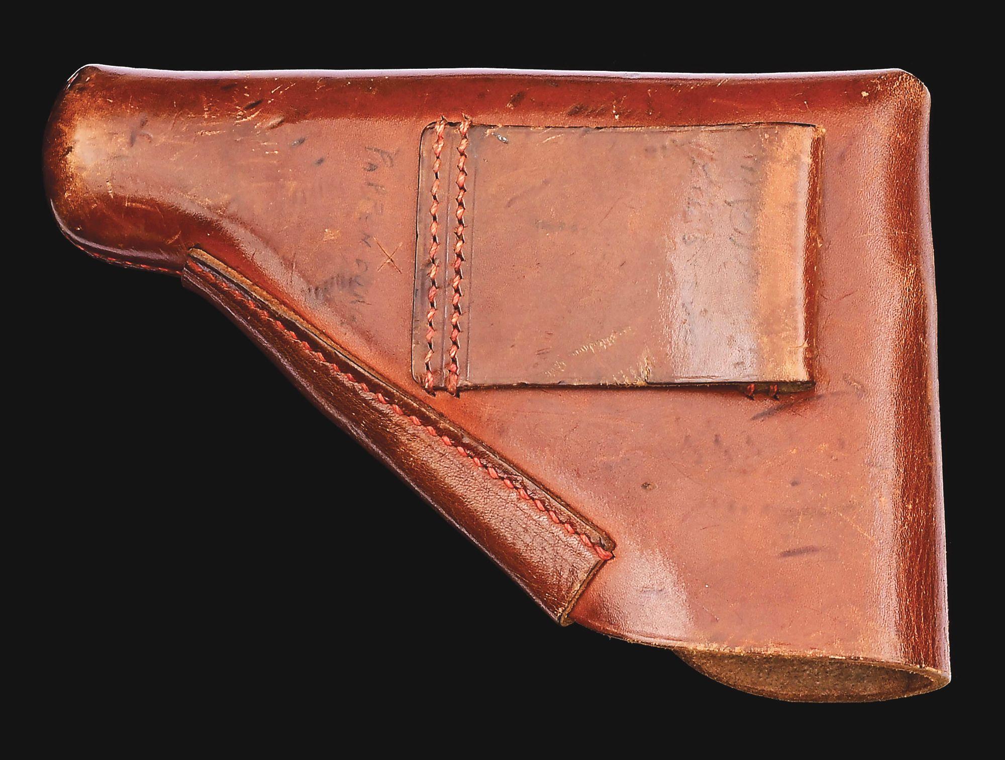 (C) TRULY EXCEPTIONAL WALTHER PPK SEMI-AUTOMATIC PISTOL WITH PARTY LEADER GRIPS, HOLSTER, & ACCESSOR