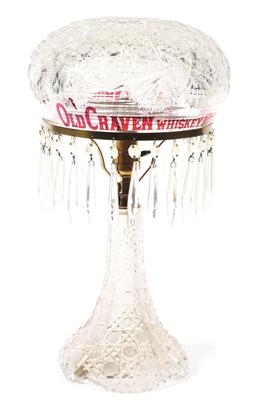 CUT GLASS LAMP.
