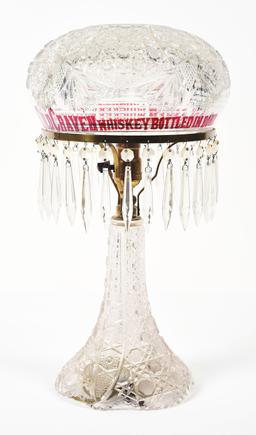 CUT GLASS LAMP.