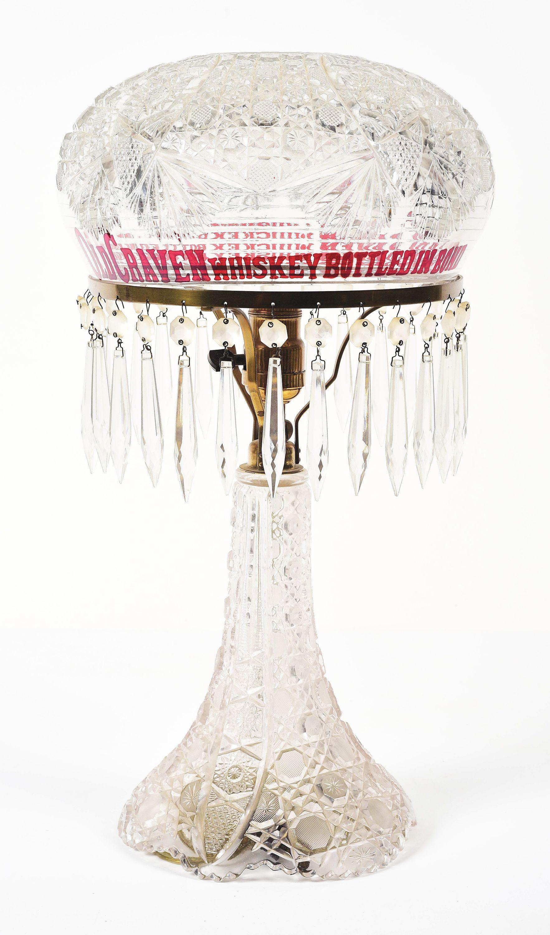 CUT GLASS LAMP.