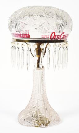 CUT GLASS LAMP.