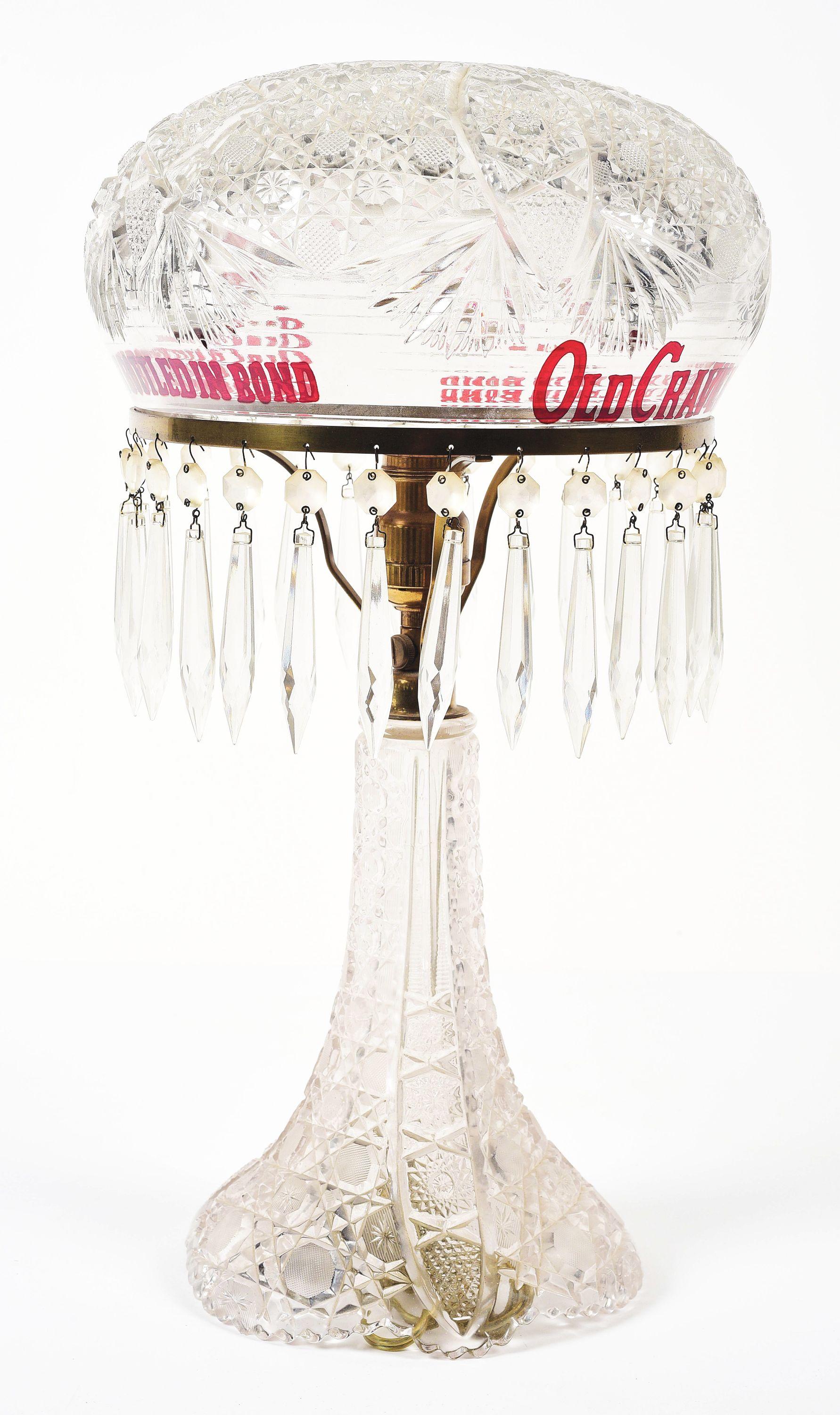 CUT GLASS LAMP.