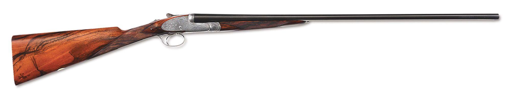 (M) LUCIANO BOSIS MICHELANGELO 20 GAUGE SIDE BY SIDE SHOTGUN WITH STUNNING PEDRETTI ENGRAVING.