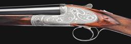 (M) LUCIANO BOSIS MICHELANGELO 20 GAUGE SIDE BY SIDE SHOTGUN WITH STUNNING PEDRETTI ENGRAVING.