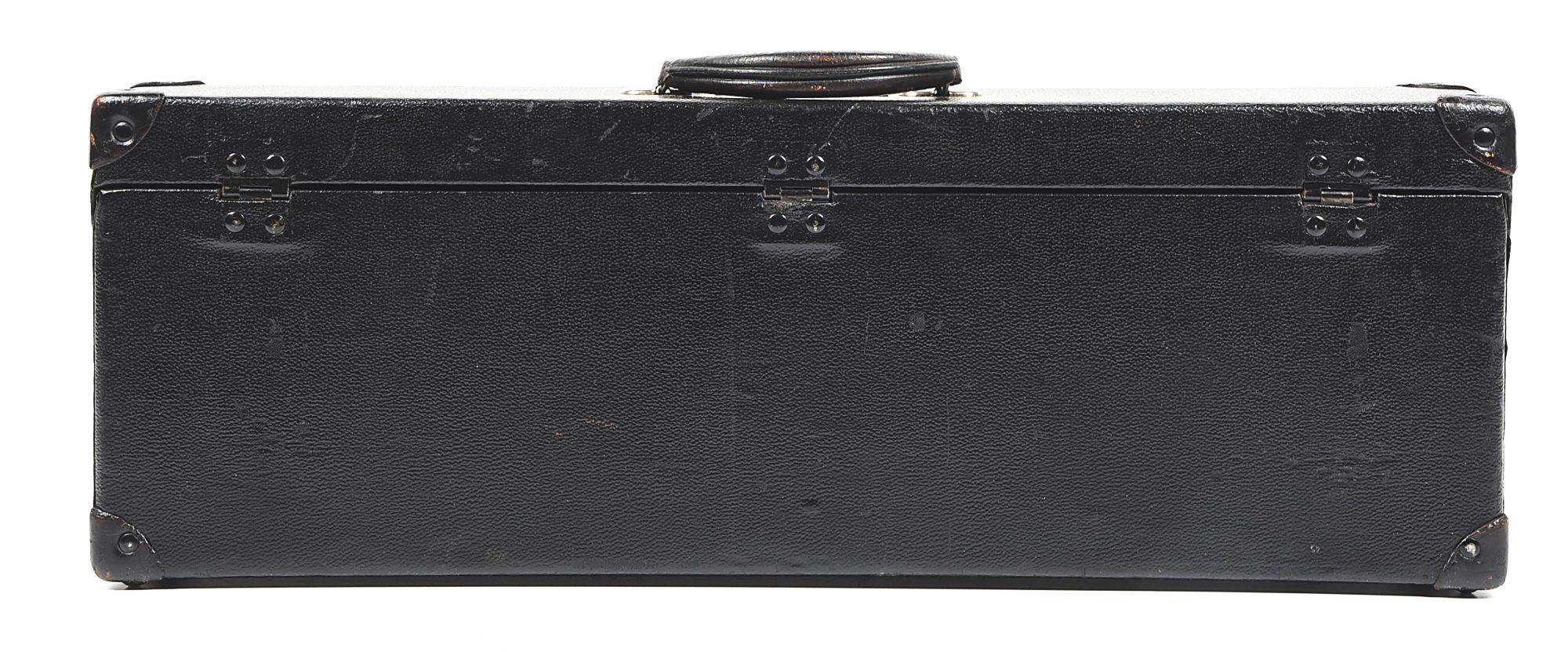 EXCEPTIONAL CONDITION ORIGINAL PURPLE LINED &#8220;F.B.I.&#8221; STYLE &#8220;BROOKS TRUNK CO&#8221;