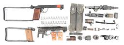 IMPRESSIVE LOT OF CARL GUSTAF SWEDISH K/ PORT SAID PARTS AND ACCESSORIES INCLUDING THREADED BARREL F