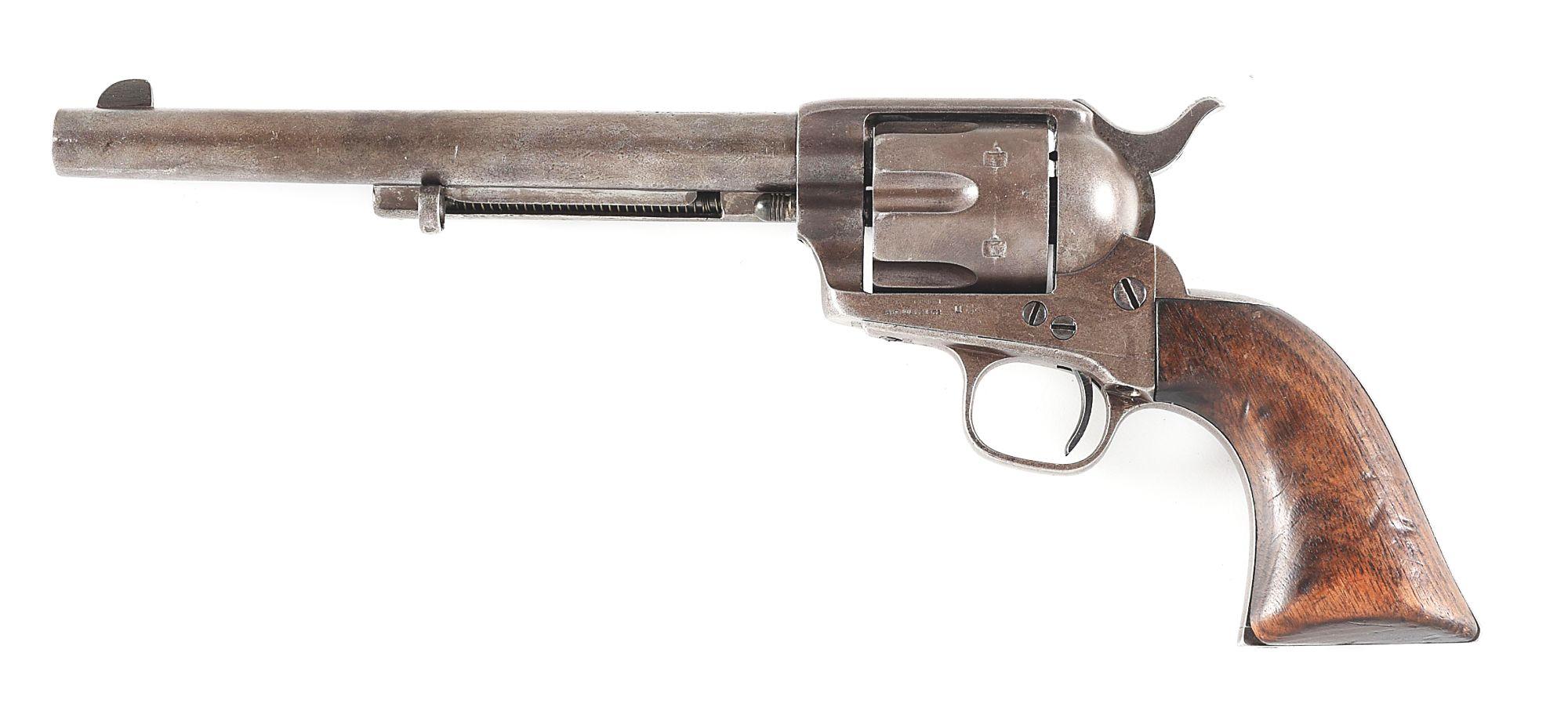 (A) AINSWORTH INSPECTED COLT SINGLE ACTION ARMY CAVALRY REVOLVER.