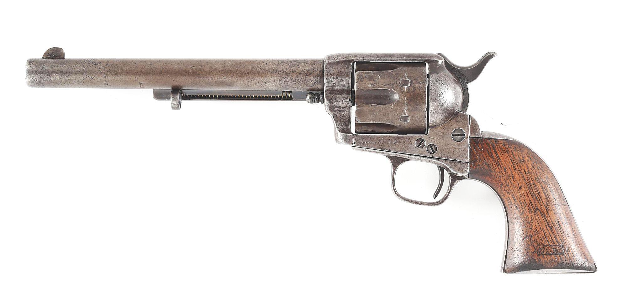 (A) AINSWORTH INSPECTED COLT SINGLE ACTION ARMY CAVALRY REVOLVER.