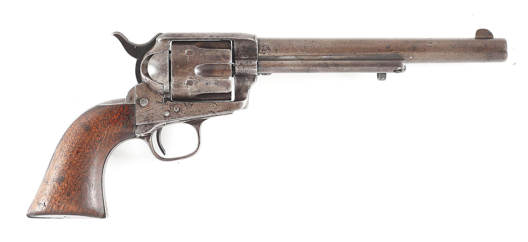 (A) AINSWORTH INSPECTED COLT SINGLE ACTION ARMY CAVALRY REVOLVER.