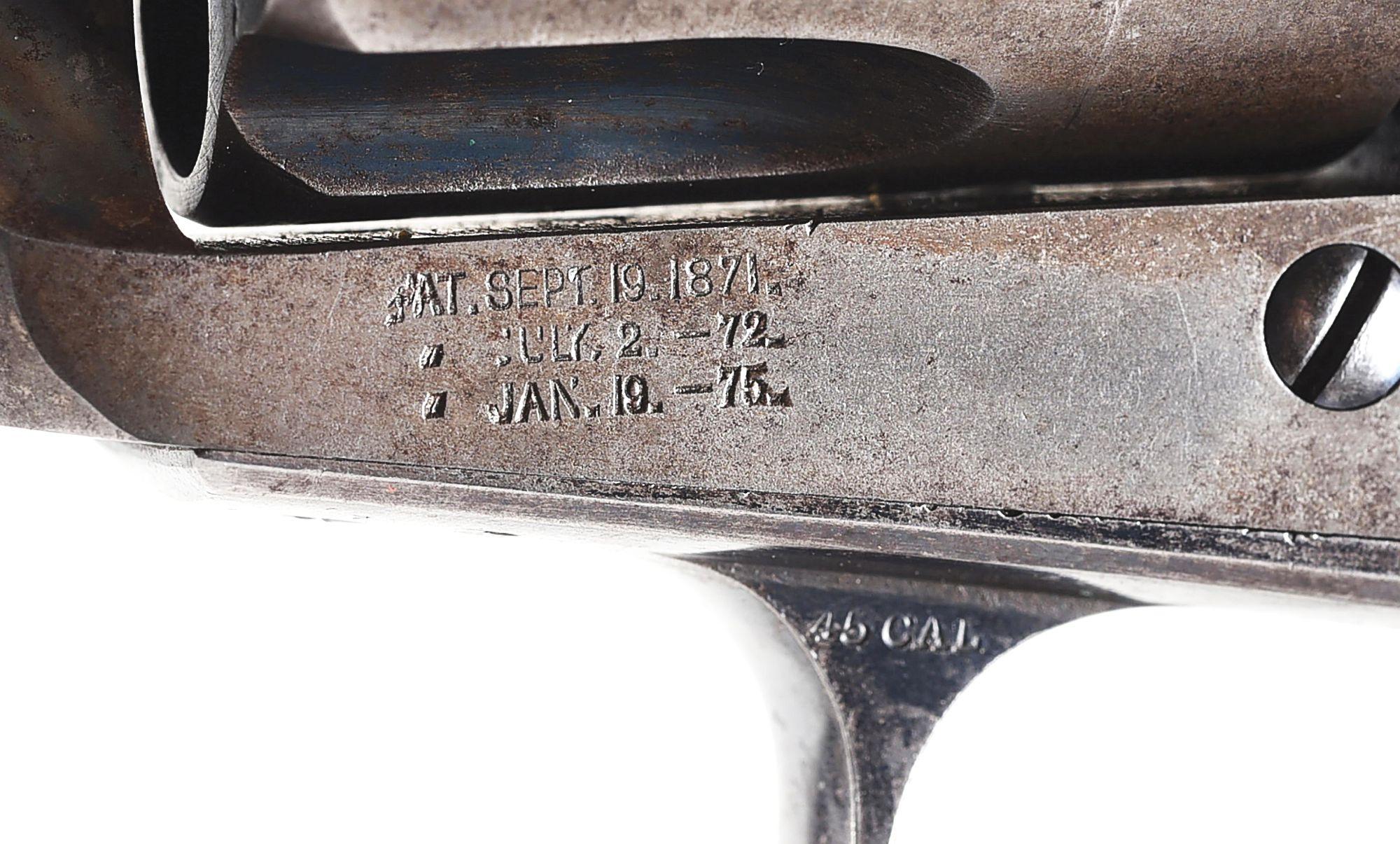 (A) COLT SINGLE ACTION ARMY REVOLVER IN CASE.