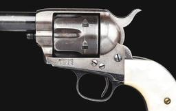 (A) COLT SHERIFF'S MODEL FRONTIER SIX SHOOTER SINGLE ACTION ARMY REVOLVER.