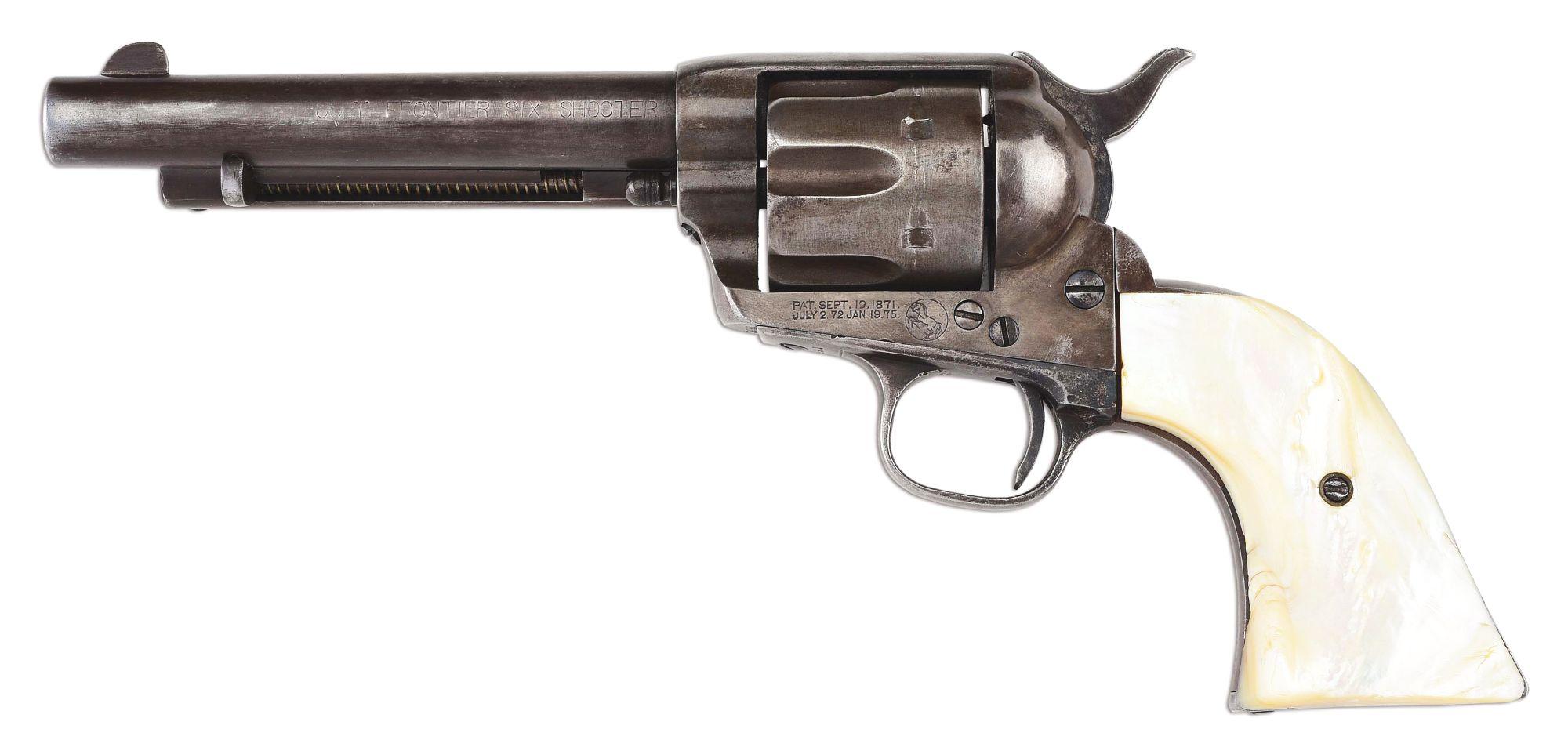 (A) HISTORIC COLT FRONTIER SIX SHOOTER REVOLVER OF COLORADO MARSHALL J.W. SCYBERT.